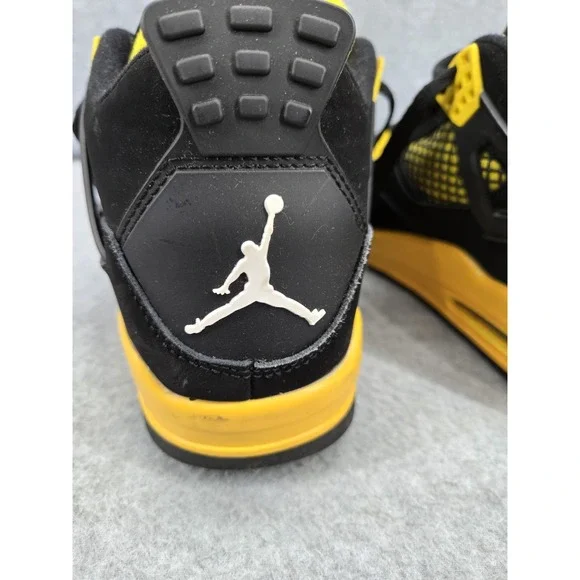 Nike Air Jordan Retro 4 "Yellow Thunder" US Men's Size 7.5 Womans 9 - Picture 7 of 9